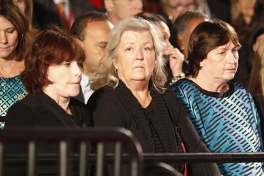 Kathleen Willey, Juanita Broaddrick et Kathy Shelton lors du deuxième débat présidentiel entre Donald Trump et Hillary Clinton à Saint-Louis, le 9 octobre 2016.