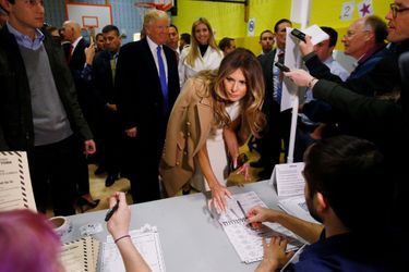 Melania Trump dans un bureau de vote à New York