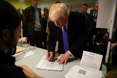 Donald Trump a voté dans un bureau de vote à New York