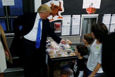 Donald Trump dans un bureau de vote à New York