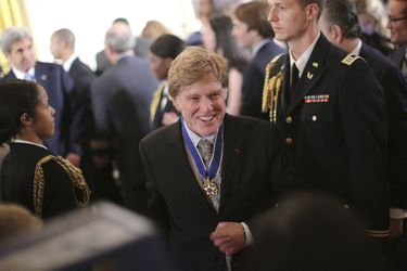 Robert Redford après avoir reçu la médaille présidentielle de la Liberté.