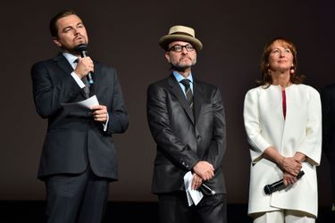 Leonardo DiCaprio, Fisher Stevens et Ségolène Royal. 