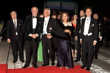 Frédéric Mitterrand, le Prince Michael et la Princesse Marina de Grèce, Stéphane Bern 