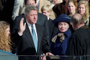 Bill Clinton devient le 42e président des Etats-Unis, à Washington, le 20 janvier 1993.