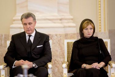 La princesse Margareta et son mari le prince Radu au palais royal de Bucarest, le 12 août 2016