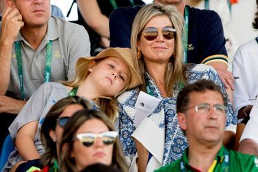 La reine Maxima des Pays-Bas avec sa fille Ariane aux JO de Rio, le 19 août 2016