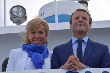 Le couple Macron à La Rochelle le 18 août