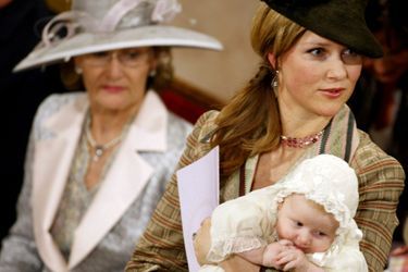La princesse Märtha Louise de Norvège avec sa fille Emma Tallulah et la reine Sonja, le 20 janvier 2009