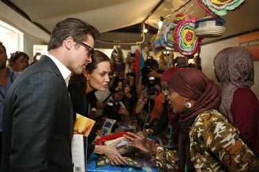 Angelina Jolie et Brad Pitt à Londres en juin 2014.