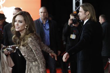 Angelina Jolie et Brad Pitt au festival de Berlin en février 2012.