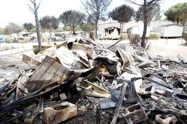 Des mobil-home ont été détruits au camping de Torreilles-Plage, dans les Pyrénées-Orientales