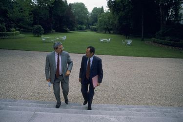 Juin 1988 : Michel Rocard à Matignon avec Jean-Paul Huchon, son directeur de cabinet