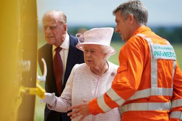 La reine Elizabeth II et le prince Philip à Cambridge, le 13 juillet 2016