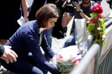 Laura Boldrini, présidente de la chambre des députés italienne, rend hommage aux victimes à Rome