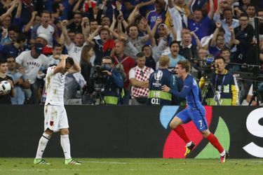 Antoine Griezmann a été désigné meilleur joueur de l'Euro 2016 (ici face à l'Albanie, le 15 juin 2016).