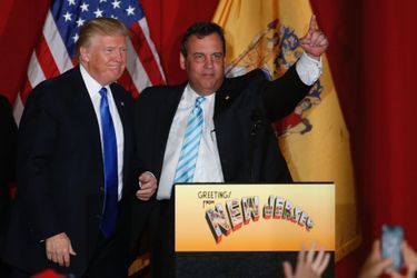 Chris Christie et Donald Trump, le 19 juin 2016 lors d&#039;une collecte de fond dans le New Jersey.