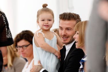 David Beckham et sa fille Harper en 2013