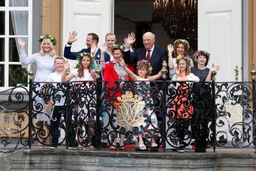 La famille royale de Norvège à Trondheim, le 23 juin 2016