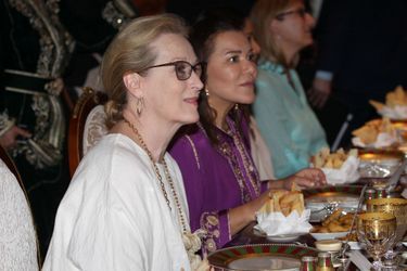 La princesse Lalla Hasna avec Meryl Streep à Marrakech, le 28 juin 2016