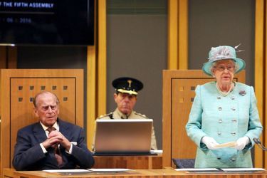 La reine Elizabeth II et le prince Philip à Cardiff, le 7 juin 2016
