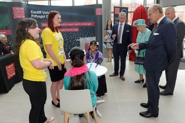 La reine Elizabeth II et le prince Philip à Cardiff, le 7 juin 2016