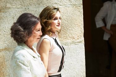 La reine Letizia et l'ancienne reine Sofia d'Espagne à Madrid, le 22 juin 2016