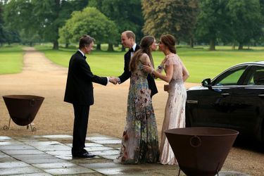 Le prince William et la duchesse Catherine avec le marquis et la marquise de Cholmondeley à Houghton Hall, le 22 juin 2016