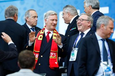 Le roi Philippe de Belgique au stade de Bordeaux, le 18 juin 2016