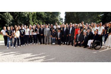 Les athlètes reçus par le président Hollande à l'Elysée