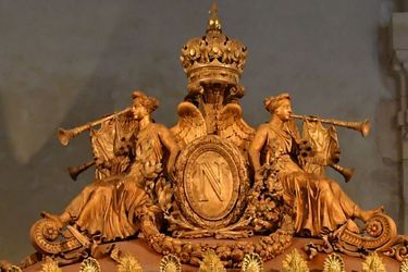 Détail du carrosse du sacre de Charles X conservé à Versailles 