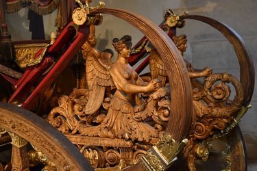 Détail du carrosse du sacre de Charles X conservé à Versailles 
