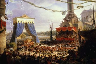 L'entrée de Charles X dans Paris après son sacre, le 6 juin 1825, peinture d'Innocent-Louis Goubaud (détail)