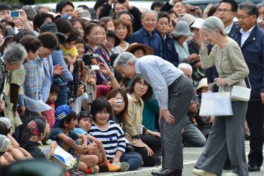 L&#039;impératrice Michiko et l&#039;empereur Akihito du Japon à Minamiaso, le 19 mai 2016