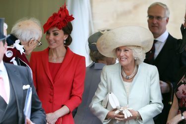 La duchesse Catherine de Cambridge et la duchesse de Cornouailles Camilla à Windsor, le 13 juin 2016