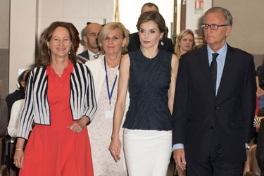 La reine Letizia d&#039;Espagne avec Ségolène Royal à Paris, le 7 juillet 2016