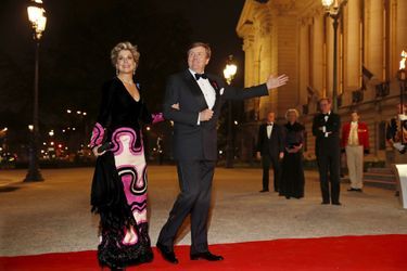 La reine Maxima des Pays-Bas avec le roi Willem-Alexander, le 11 mars 2016