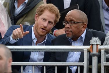 Le prince Harry avec le prince Seeiso du Lesotho à Londres, le 28 juin 2016