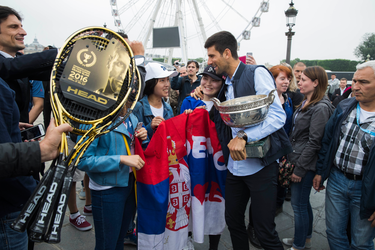 Novak Djokovic, place de la Concorde