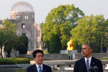Barack Obama avec le Premier ministre Shinzo Abe 