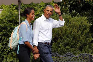Barack Obama et sa fille Malia, en août 2014.