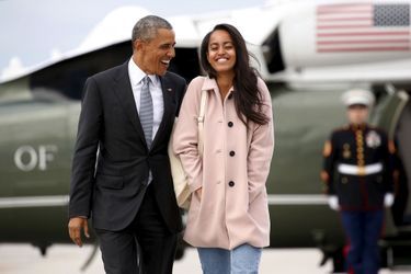 Barack Obama et sa fille Malia, en avril 2016.