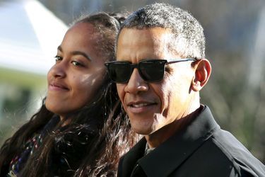 Barack Obama et sa fille Malia, en janvier 2016.