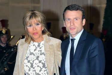 Brigitte et Emmanuel Macron, le 10 mars à l&#039;Elysée, pour le dîner d&#039;Etat en l&#039;honneur de Willem-Alexander et Maxima des Pays-Bas.
