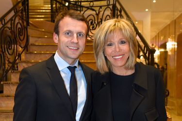 Emmanuel Macron et son épouse Brigitte lors d'une conférence organisée par la Fondation France-Israël en février dernier