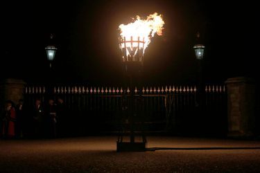 L'une des torches allumées pour les 90 ans d'Elizabeth II, à Windsor, le 21 avril 2016