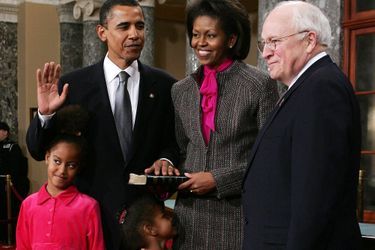 La famille Obama, en janvier 2005.
