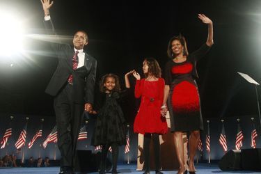La famille Obama, en novembre 2008.