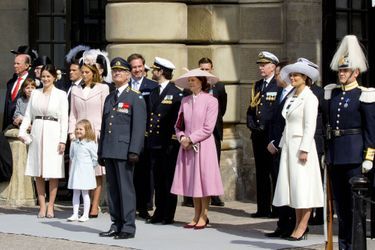 La famille royale de Suède à Stockholm, le 30 avril 2016