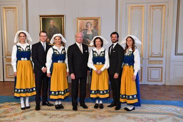 La famille royale de Suède à Stockholm, le 6 juin 2016