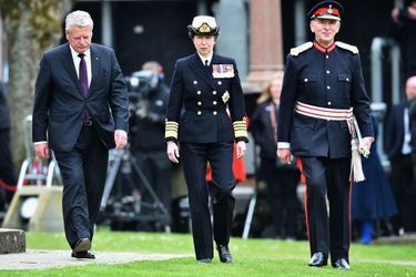La princesse Anne avec le président allemand Joachim Gauck à Kirkwall, le 31 mai 2016